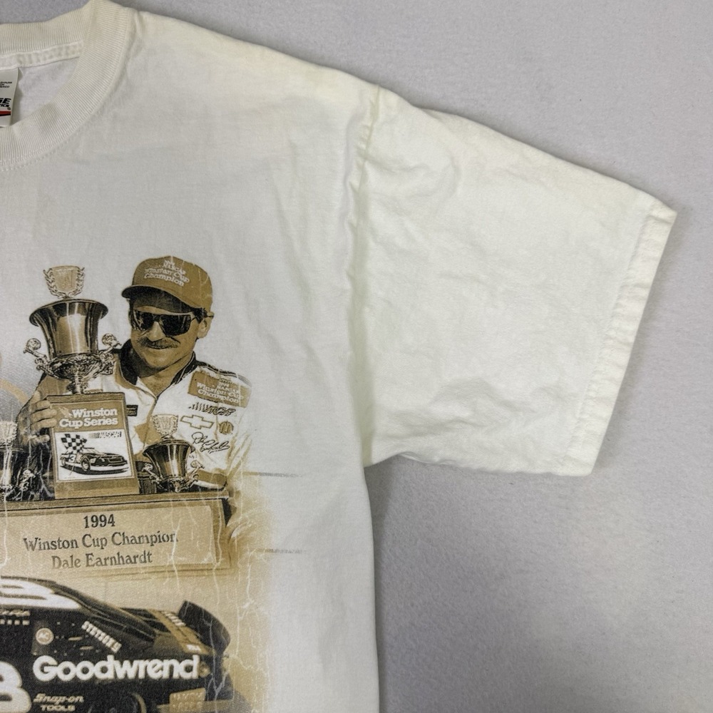 Vintage 90s Dale Earnhardt Legend 1994 Winston Cup Champion Stained T-Shirt Med - Picture 3 of 9